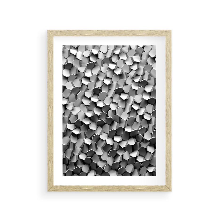 Plakat w ramie 30x40 - Odkryj głębię sztuki - graficzne, 3D - rama drewno