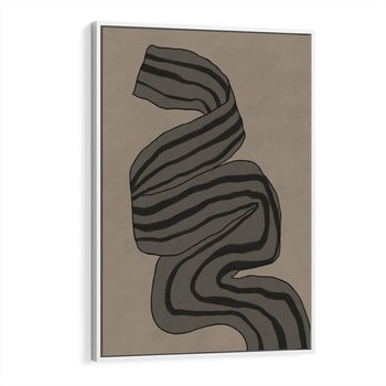 Obraz w ramie 80x120 - Niezwykłe Przesilenia - nowoczesna geometryczna sztuka, loftowe wnętrze - rama biała