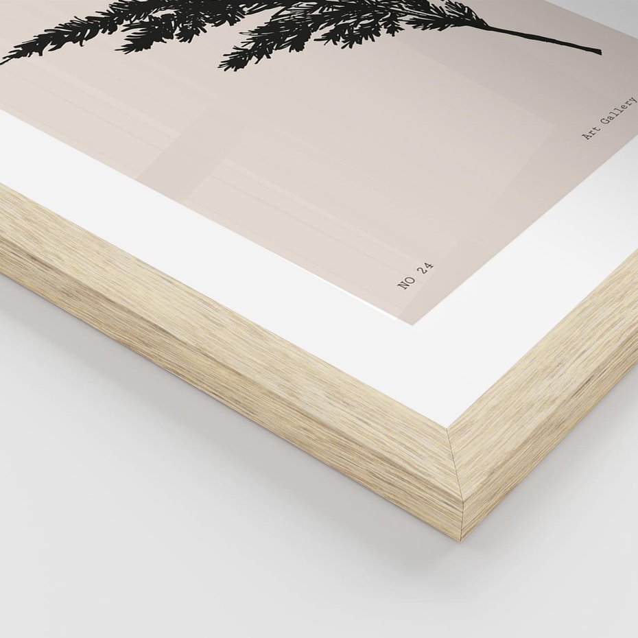 Plakat w ramie 40x50 - Boho Refrakcje Przestrzeni - boho plakat, roślina - rama drewno