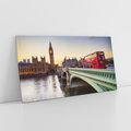 Obraz na płótnie 100x50 - London Calling: Autobus i Big Ben - Londyn, autobus