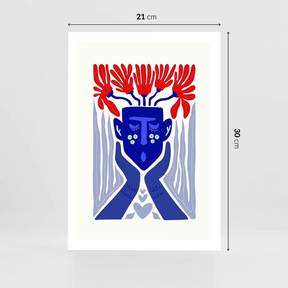 Plakat bez ramy 21x30 - Nowoczesne Wcielenie Boho - etniczna maska, boho styl