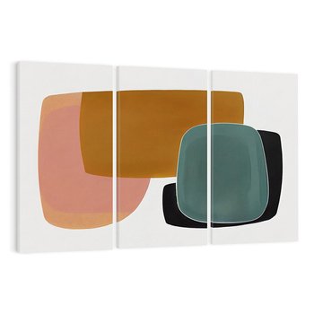 Obraz na płótnie 120x80 - Emocje w akwarelach - geometryczne dziwne kształty, turkusowy