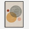 Obraz w ramie 50x70 - Boho Światło - abstrakcyjna sztuka, boho kształty - rama czarna