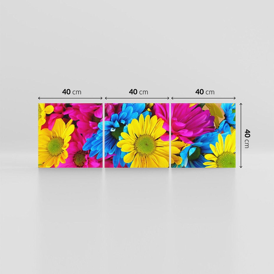 Obraz na płótnie 120x40 - Kwiatowy Świat - kwiat, kwiaty