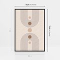 Obraz w ramie 50x70 - Zgeometryzowane Wizje - boho plakat, minimalizm - rama czarna