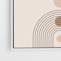 Obraz w ramie 50x50 - Zgeometryzowane Wizje - boho plakat, minimalizm - rama biała