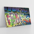 Obraz na płótnie 120x80 - Kolorowy wyraz - graffiti