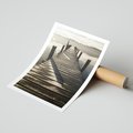 Plakat bez ramy 21x30 - Pomost nad jeziorem - pomost, jezioro