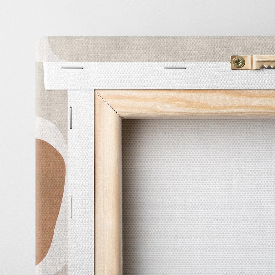 Obraz na płótnie 80x80 - Beżowa Harmonia - abstrakcyjne, nieregularne plamy