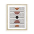 Plakat w ramie 40x50 - Plakat w Stylu Abstrakcji - geometryczna grafika, plakat - rama drewno