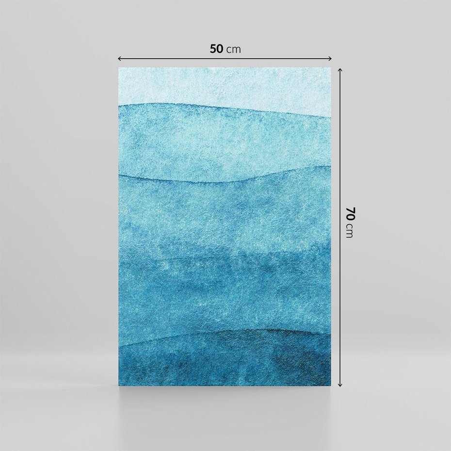 Obraz na płótnie 50x70 - Kolorowe fale akwareli - akwarela, fale