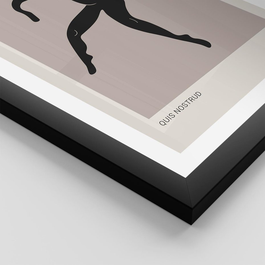 Plakat w ramie 40x50 - Sztuka Nowoczesności: Minimalistyczny Plakat - modern art, minimalistyczny plakat - rama czarna