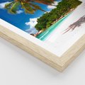 Plakat w ramie 40x50 - Oaza palm na plaży - palma, plaża - rama drewno