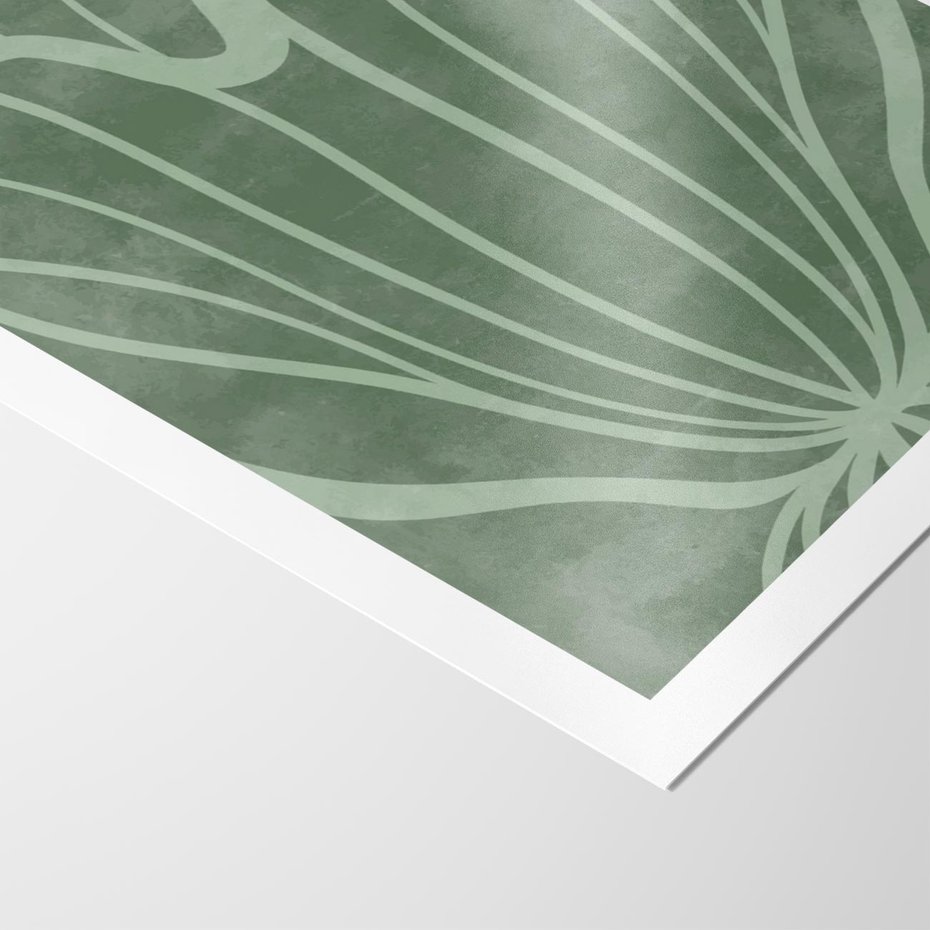 Plakat bez ramy 50x70 - Zieleń Kształtująca Spokój - zielony plakat, roślinne inspiracje