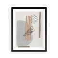 Plakat w ramie 40x50 - Nowoczesna Abstrakcja: Delikatne Beże - abstrakcja, nowoczesna sztuka - rama czarna