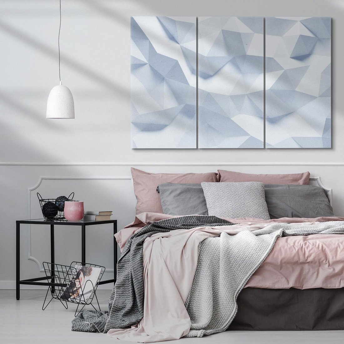 Obraz na płótnie 120x80 - Trójwymiarowa geometria - geometria, 3d