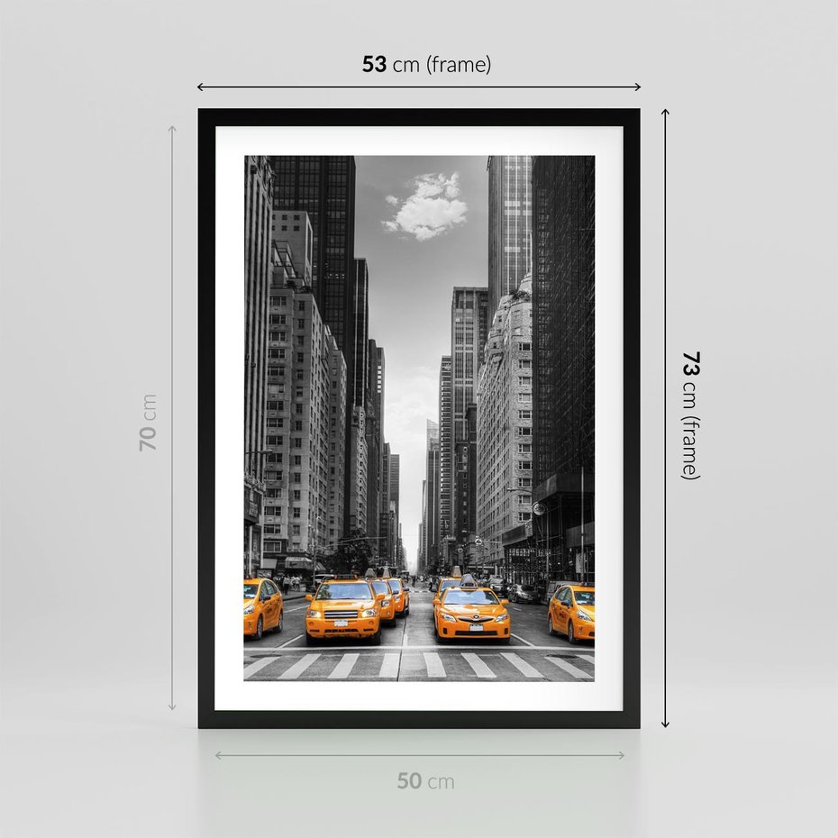 Plakat w ramie 50x70 - Wibracje Nowego Jorku - miasto, Nowy Jork - rama czarna
