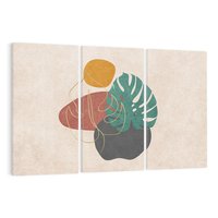 Obraz na płótnie 120x80 - Akwarelowa Magia Liści - grafika, styl mid century