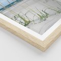 Plakat w ramie 50x70 - Przytulna Śródziemnomorska Trawa - plaża, trawy - rama drewno