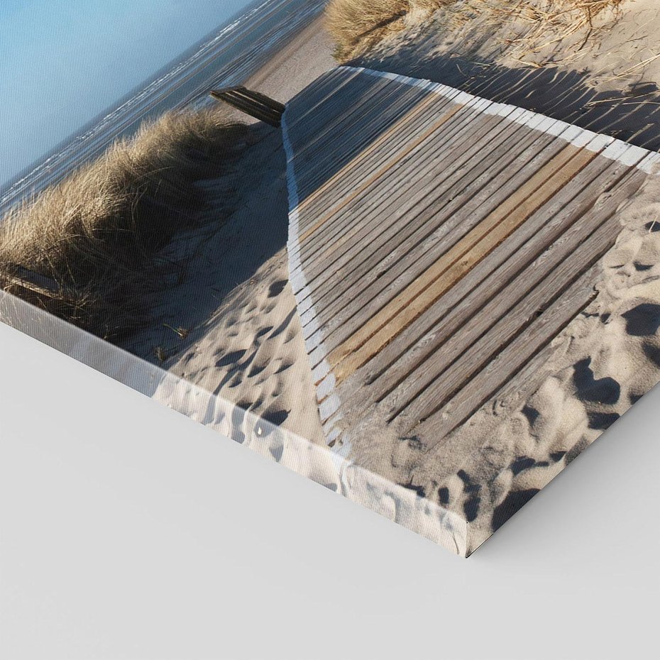 Obraz na płótnie 70x100 - Boho na Plaży - plaża, pomost