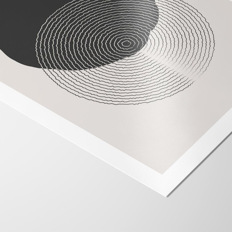 Plakat bez ramy 50x70 - Boho Przenikanie Uroku - abstrakcyjna kompozycja, okręgi