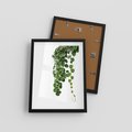 Plakat w ramie 30x40 - Świeżość Natury - liście, zielone - rama czarna
