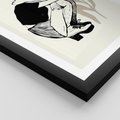 Plakat w ramie 30x40 - Kobiecy Plakat - prosta grafika, kobieta - rama czarna