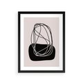Plakat w ramie 30x40 - Linie Eksploracji - abstrakcyjne szkicowane linie, minimalizm - rama czarna