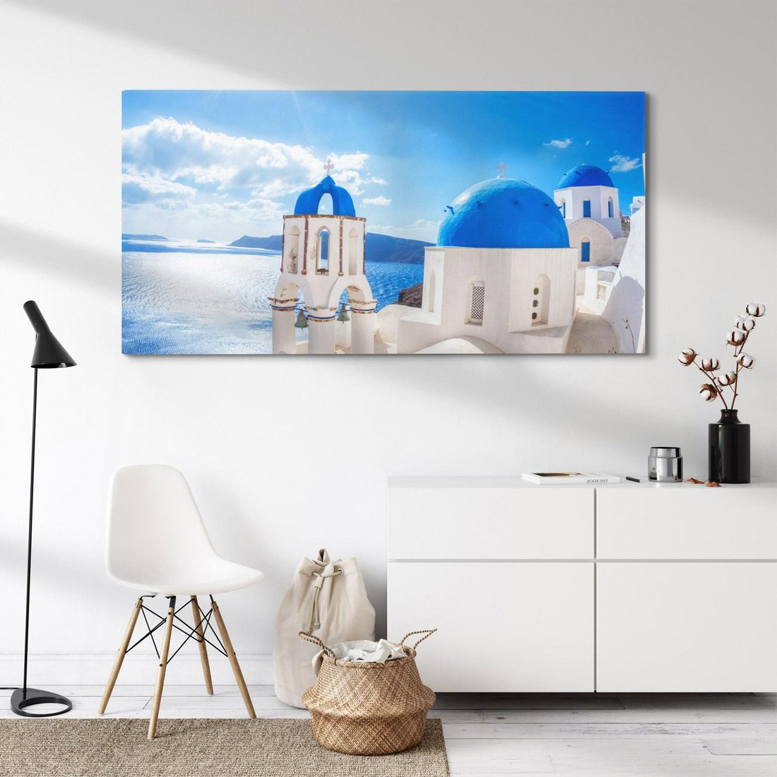Obraz na płótnie 140x70 - Uroki Santorini we Włoszech - Santorini, Włochy