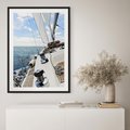 Plakat w ramie 30x40 - Moc żaglowca na pełnym morzu - żaglowiec, jacht - rama czarna