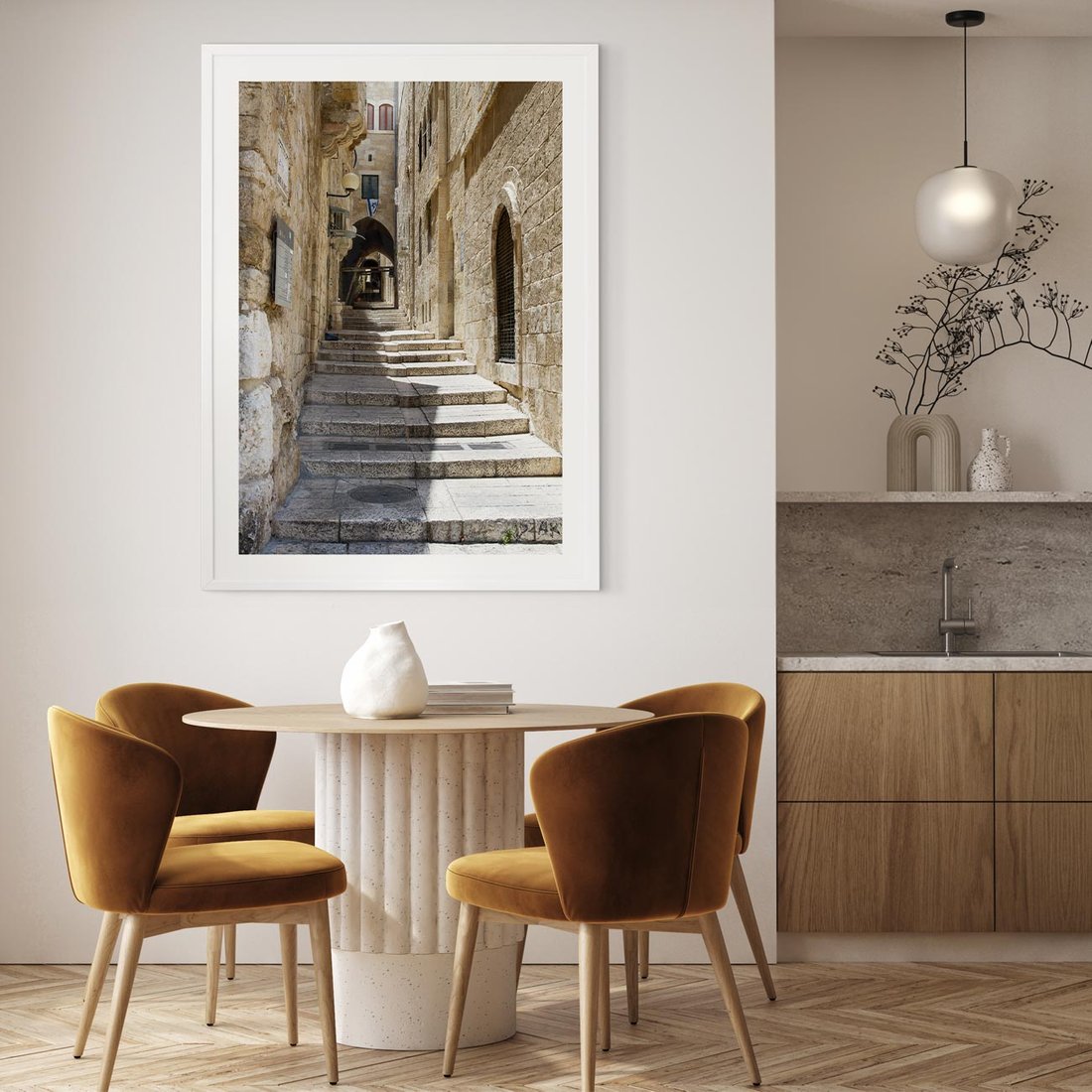 Plakat bez ramy 40x50 - Urok uliczki: perspektywa miasta - uliczka, perspektywa