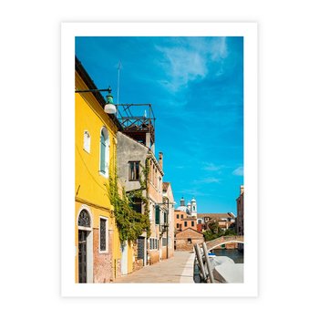 Plakat bez ramy 21x30 - Przechadzka w Sercu Miasta - uliczka, perspektywa