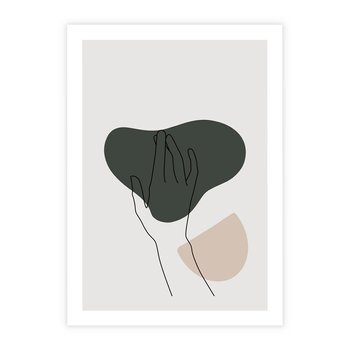 Plakat bez ramy 21x30 - Bezczasowe Echo - szkic jedną linią, one line