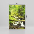 Obraz na płótnie 80x120 - Magiczny Strumień w Lesie - strumień, las