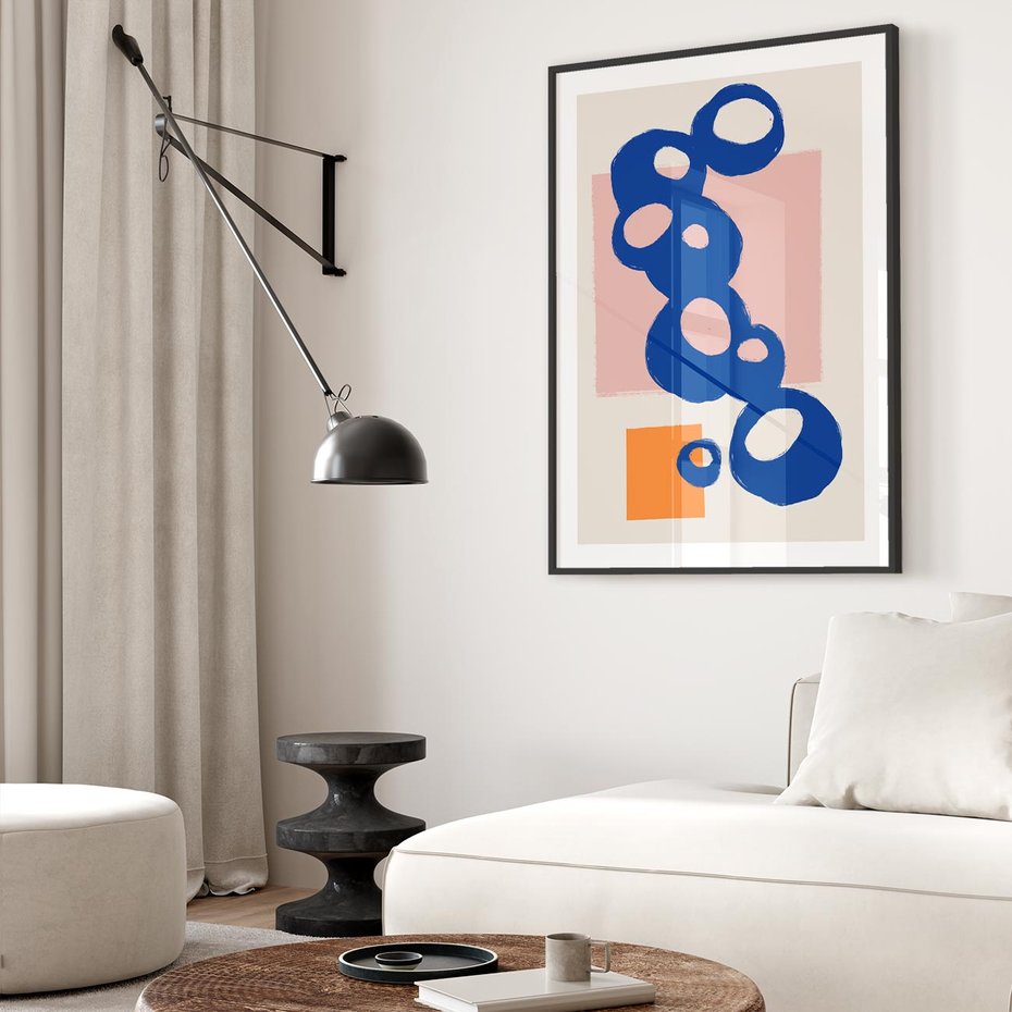 Plakat bez ramy 40x50 - Migocące Plamiste Echa - abstrakcja, nowoczesny plakat