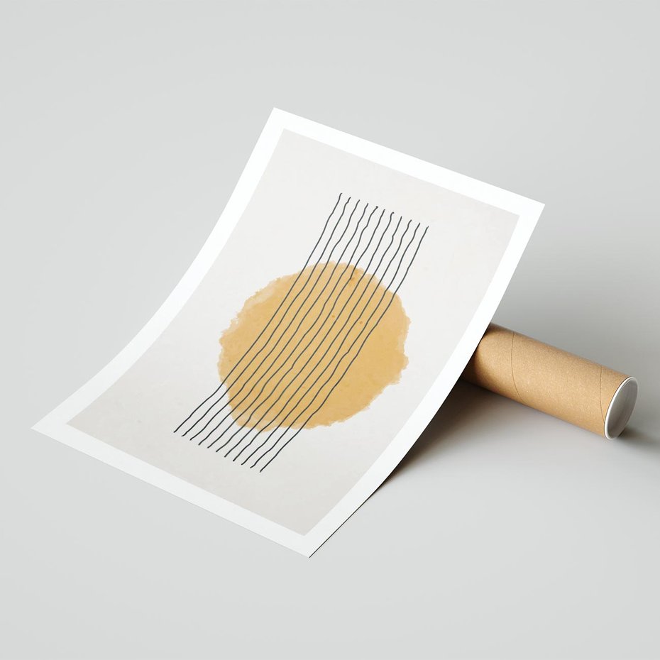 Plakat bez ramy 40x50 - Taniec Emocji - abstrakcyjne akwarelowe plamy, nieregularne kreski