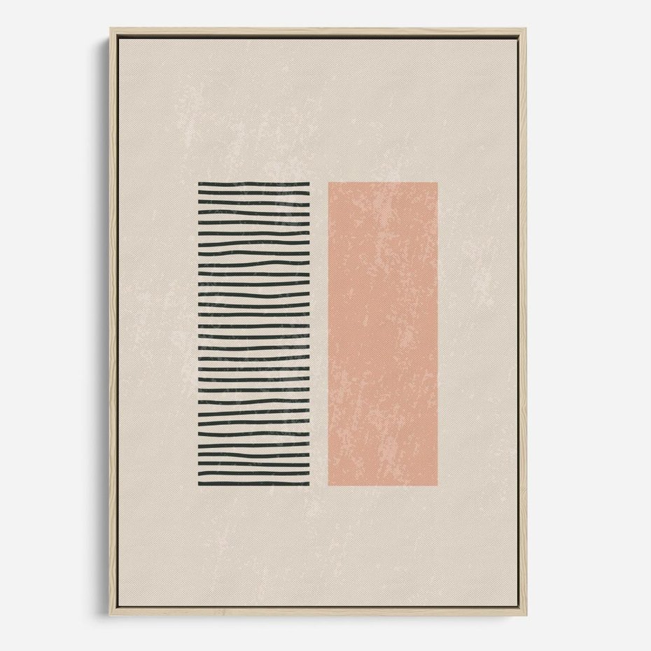 Obraz w ramie 80x120 - Przenikająca Kreatywność - nowoczesna sztuka, minimalizm - rama drewno