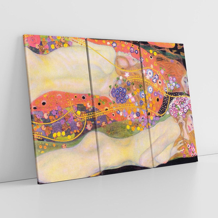 Obraz na płótnie 120x80 - "Water Serpents II" (1907) Gustav Klimt - Reprodukcja - reprodukcja, obraz na płótnie