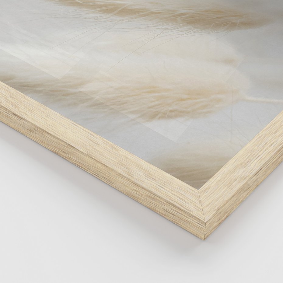 Zestaw obrazy w ramie 40x50 galeria - Suche, trawy, boho, pampas - rama drewno