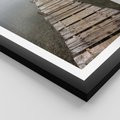 Plakat w ramie 40x50 - Jeziorne Refleksje - pomost, jezioro - rama czarna
