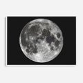 Obraz w ramie 120x80 - Księżycowa Aura - zdjęcie, ogromny księżyc na czarnym tle - rama biała