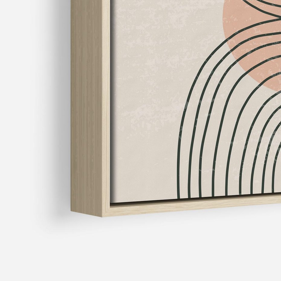 Obraz w ramie 80x80 - Nowy Rytuał - abstrakcyjna sztuka, boho kształty - rama drewno