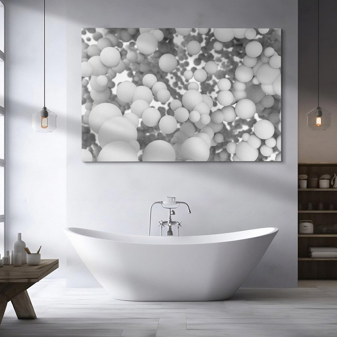 Obraz na płótnie 120x80 - Abstrakcyjne balony w locie - kule, abstrakcja