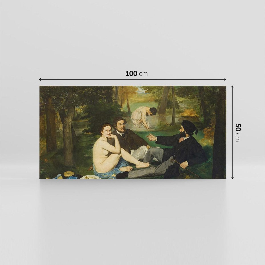 Obraz na płótnie 100x50 - "Śniadanie na trawie" (1863) Edouard Manet - Reprodukcja - reprodukcja, obraz na płótnie