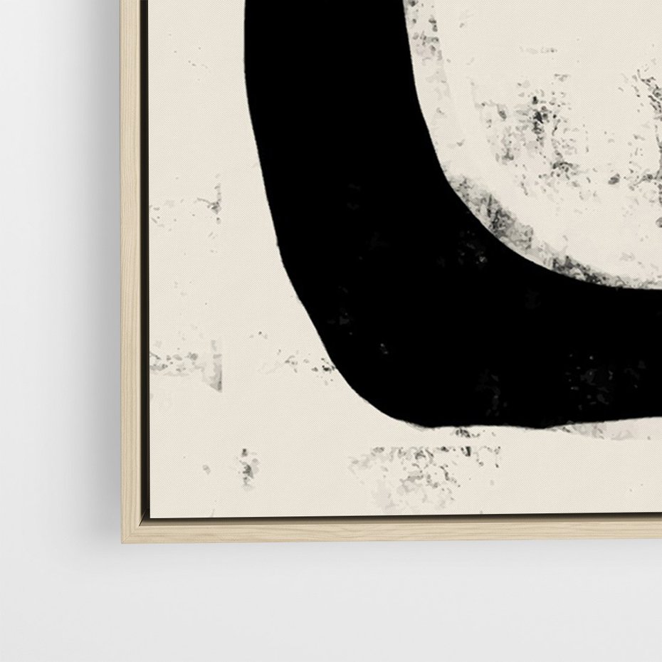 Obraz w ramie 80x120 - Wnętrza Kształtów - abstrakcja, minimalizm - rama drewno