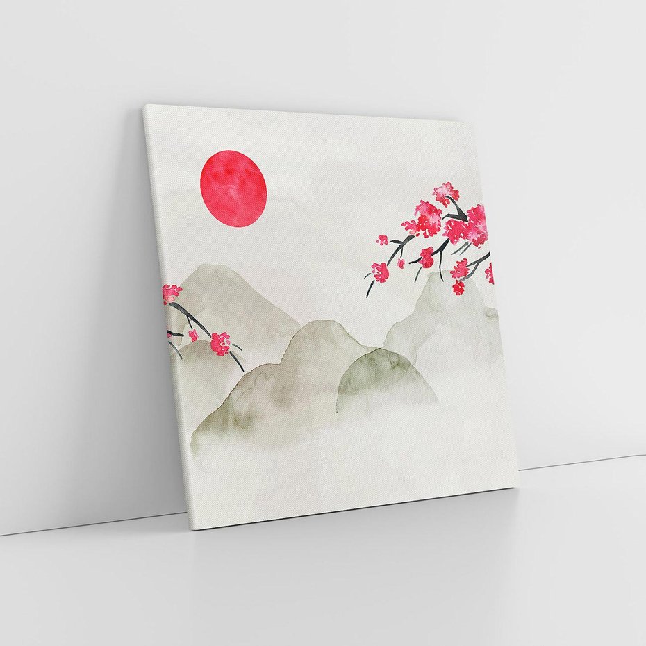 Obraz na płótnie 60x60 - Harmonia Japandi - styl japandi, japonia