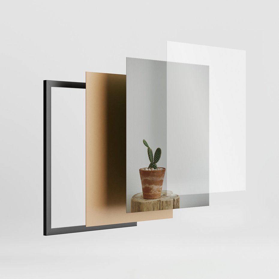 Zestaw obrazy w ramie 40x50 galeria - Kaktusy, w, doniczkach, boho - rama czarna