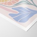 Plakat bez ramy 21x30 - Kwiatowe Granice Kształtów - nowoczesny plakat, kwiaty w pastelowych kolorach