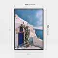 Obraz w ramie 50x70 - Urok Greckiej Wyspy - Santorini, Grecja - rama czarna