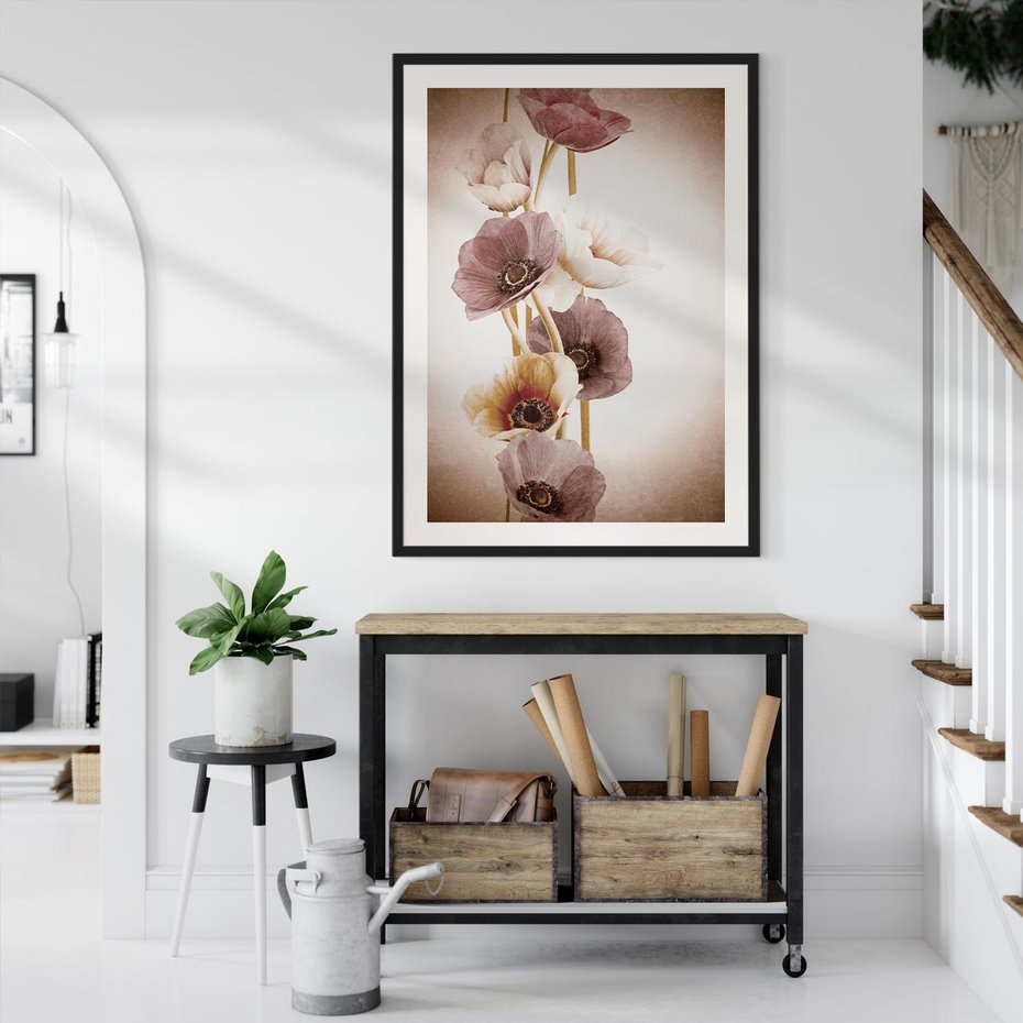 Plakat bez ramy 21x30 - Eksplozja kolorów - akwarela, maki